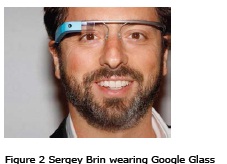 Sergey Brin wearing Google Glass